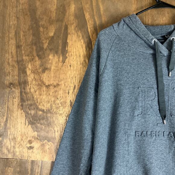 Lauren Ralph Lauren Womens Hoodie Gray Black Label Pullover Long Sleeve XLarge - Picture 4 of 13